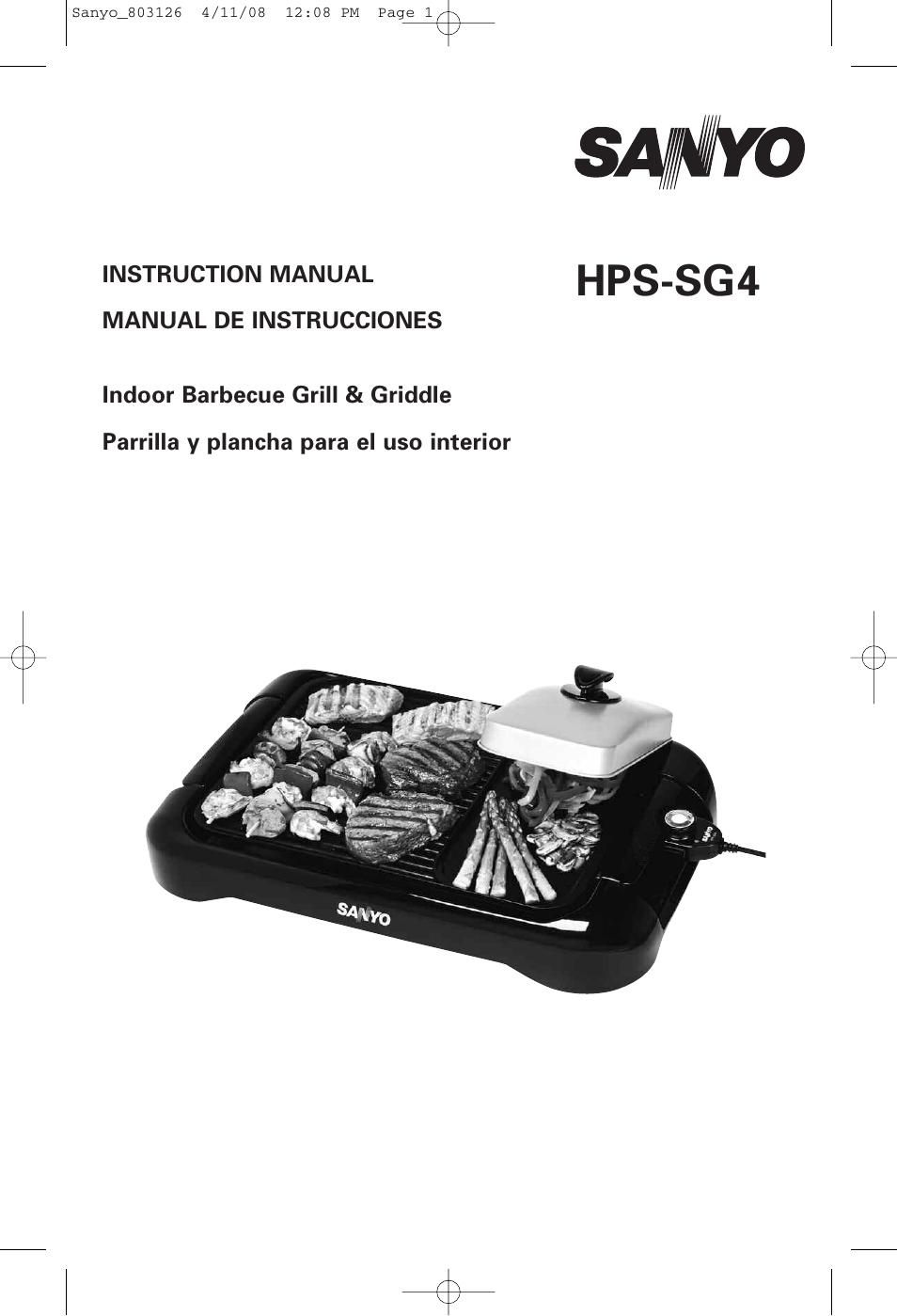 Sanyo HPS-SG4 User Manual | 16 pages