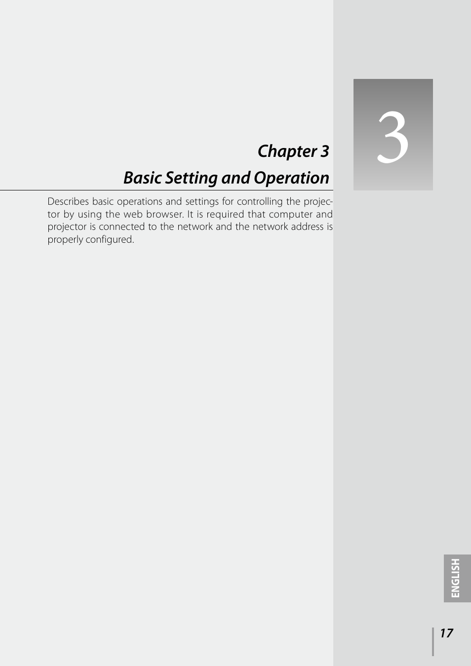 Chapter 3 basic setting and operation | Sanyo PDG-DXL2000 User Manual | Page 17 / 60