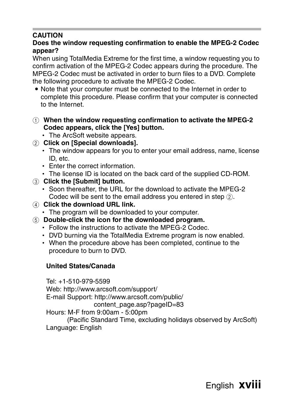 Xviii, English | Sanyo Xacti VPC-SH1 User Manual | Page 19 / 96