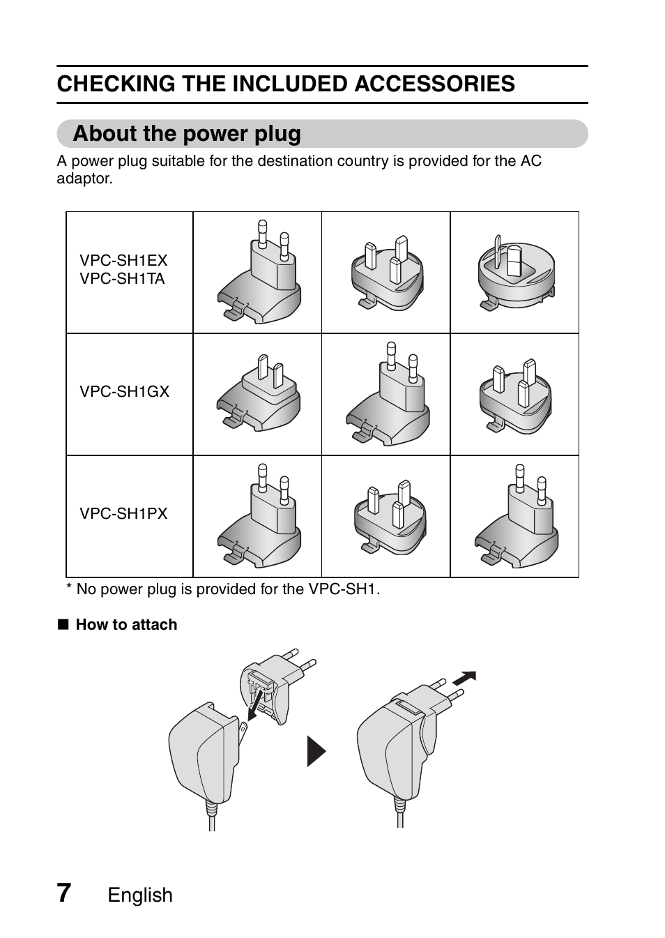 About the power plug | Sanyo Xacti VPC-SH1 User Manual | Page 28 / 96