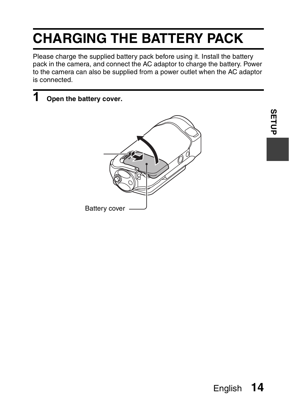 Charging the battery pack | Sanyo Xacti VPC-SH1 User Manual | Page 35 / 96