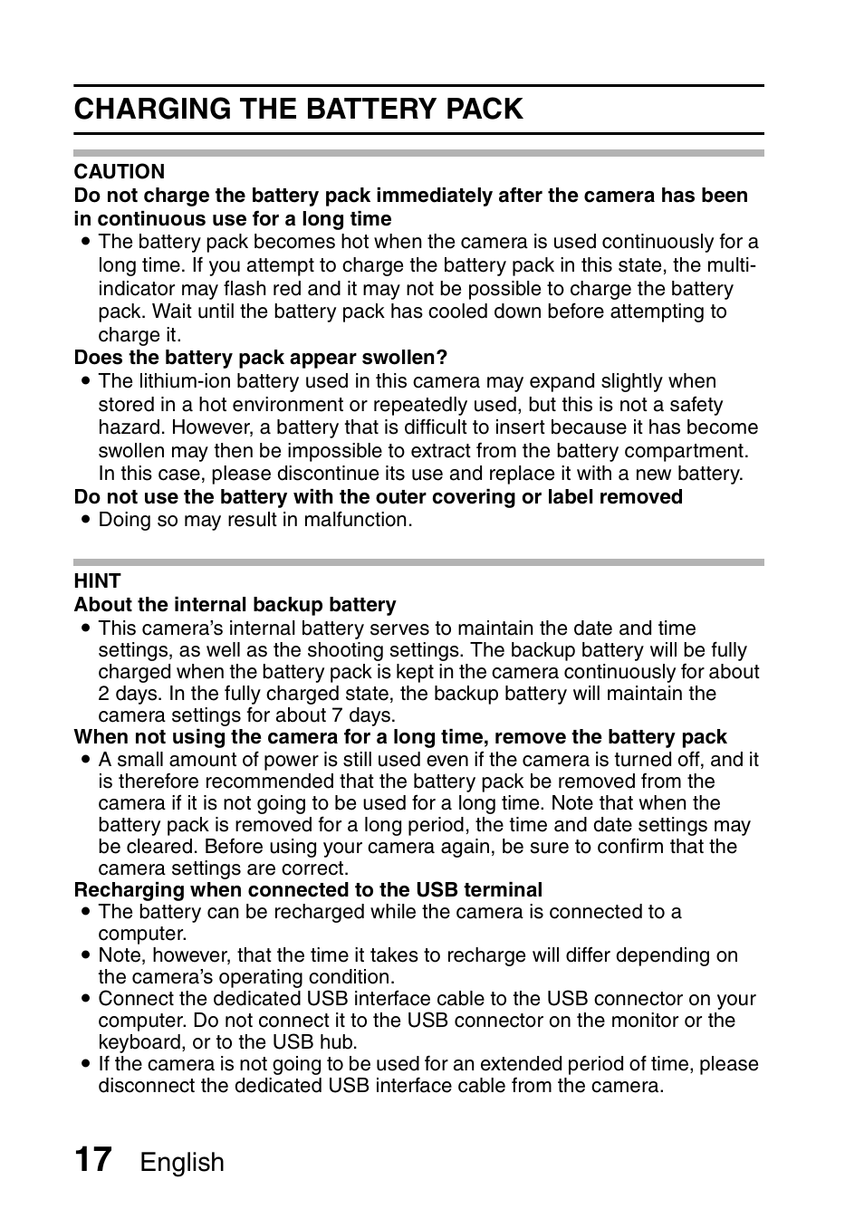 Charging the battery pack, English | Sanyo Xacti VPC-SH1 User Manual | Page 38 / 96