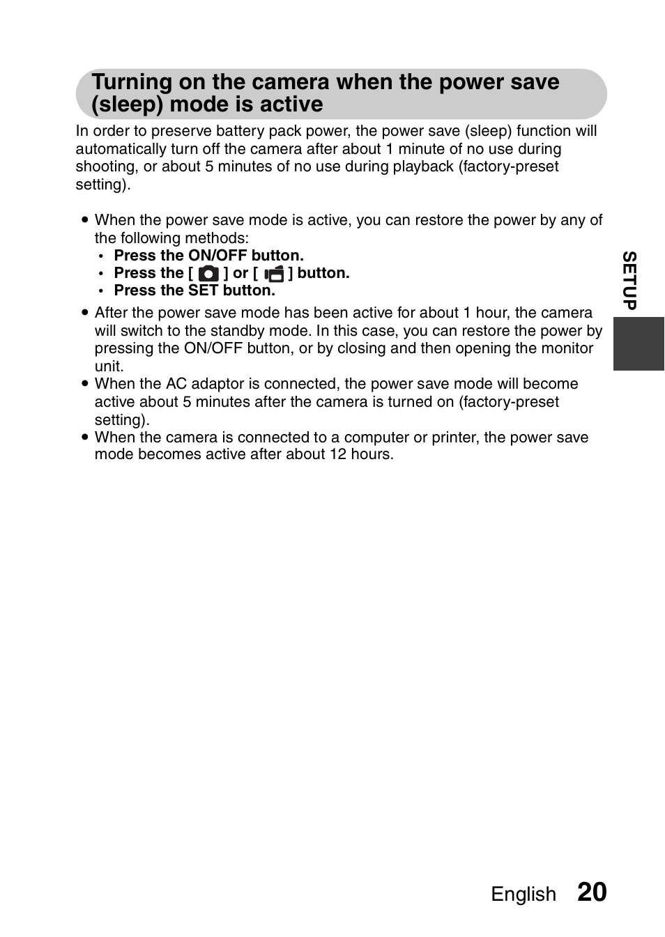 Active, English | Sanyo Xacti VPC-SH1 User Manual | Page 41 / 96