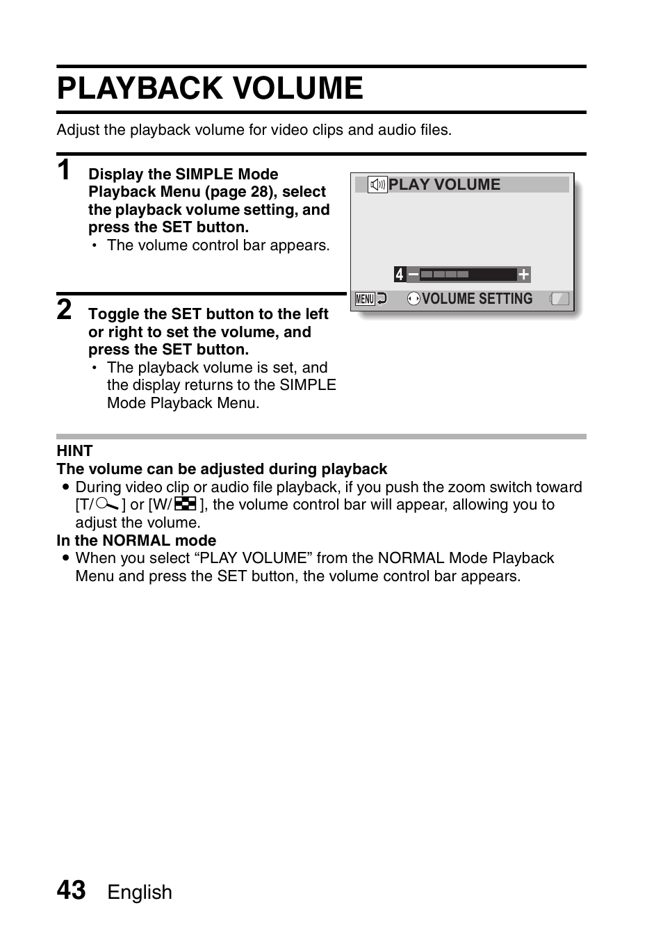 Playback volume | Sanyo Xacti VPC-SH1 User Manual | Page 64 / 96