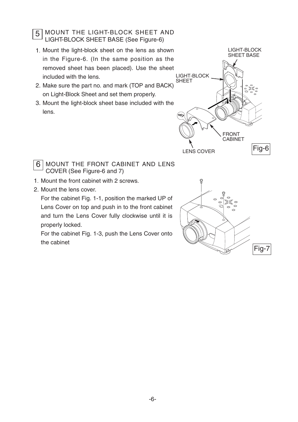 Fig-7, Fig-6 | Sanyo LNS-T31A User Manual | Page 6 / 9