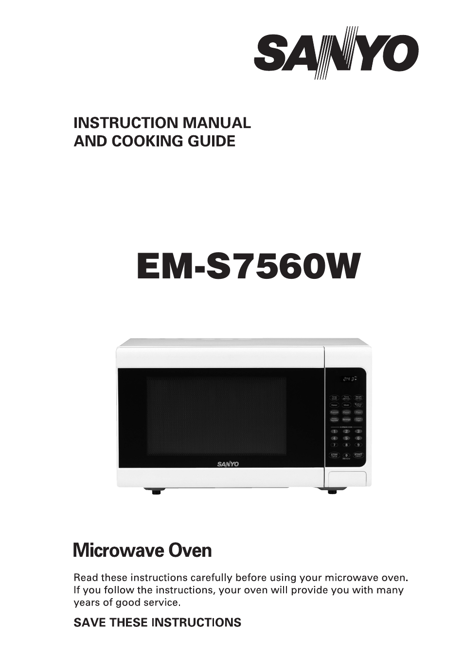 Sanyo EM-S7560W User Manual | 33 pages