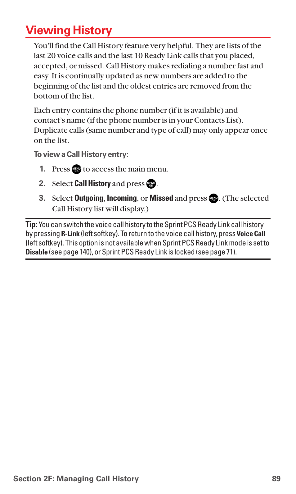 Viewing history | Sanyo MM-7400 User Manual | Page 102 / 326