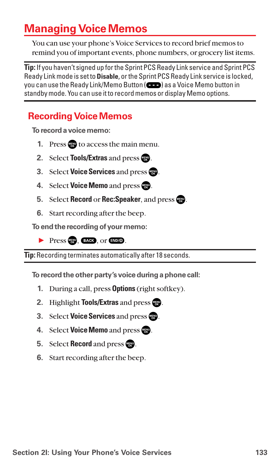 Managing voice memos, Recording voice memos | Sanyo MM-7400 User Manual | Page 146 / 326