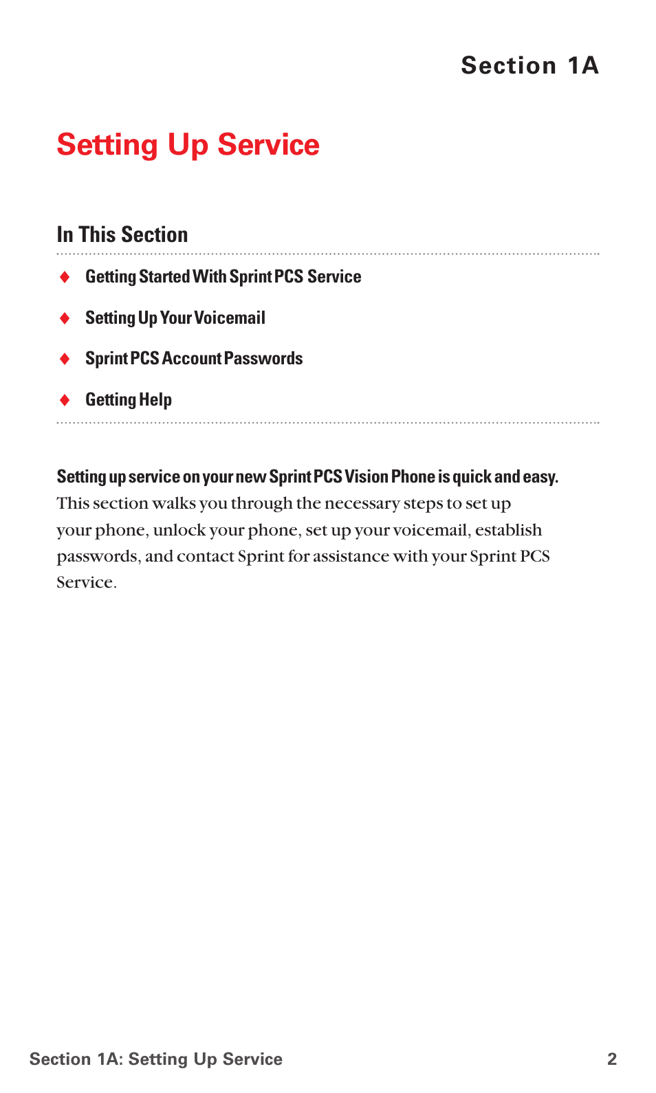 1a. setting up service, Setting up service | Sanyo MM-7400 User Manual | Page 15 / 326
