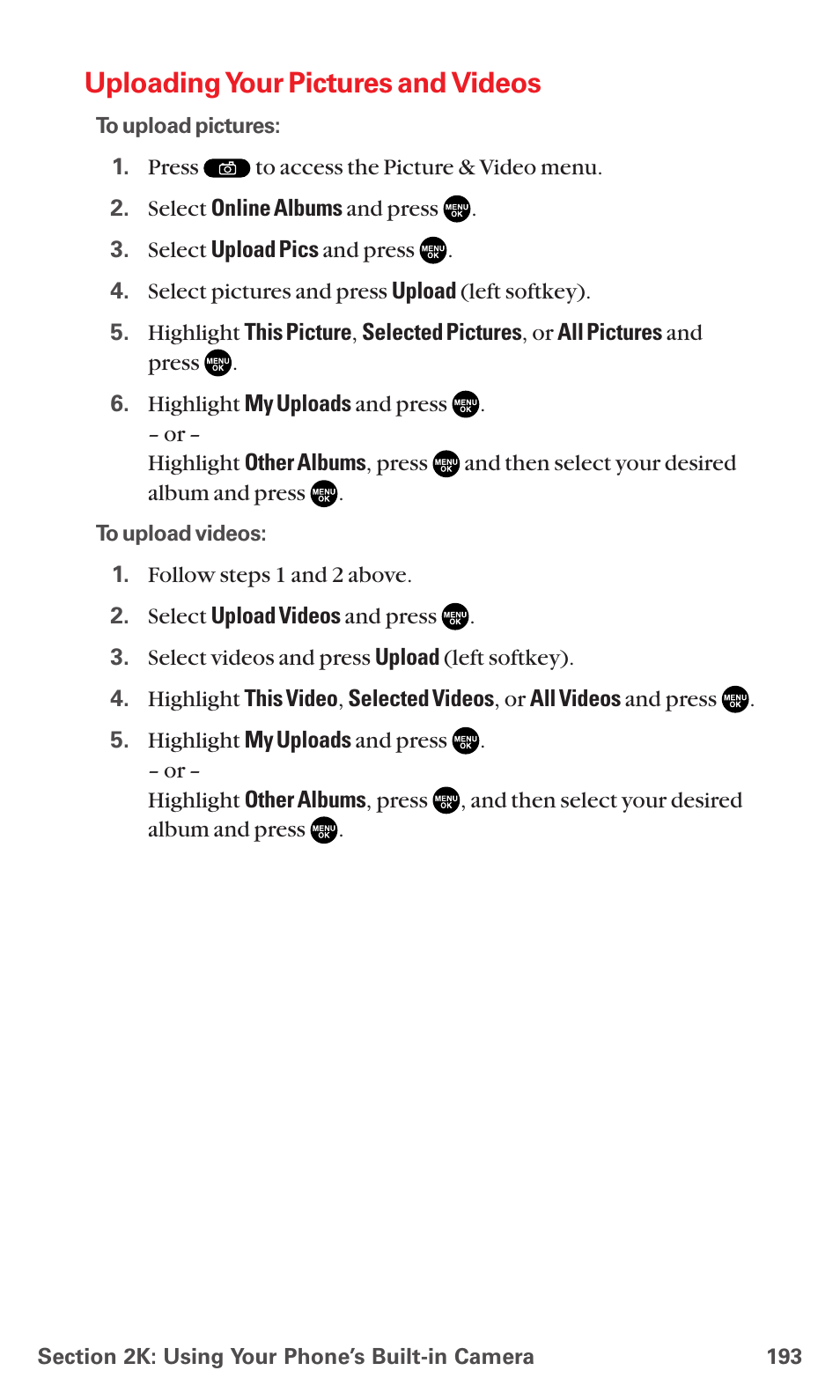 Uploading your pictures and videos | Sanyo MM-7400 User Manual | Page 206 / 326