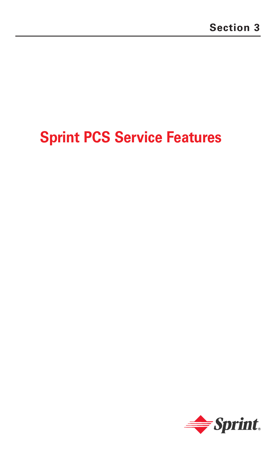 Section 3: sprint pcs service features, Sprint pcs service features | Sanyo MM-7400 User Manual | Page 222 / 326