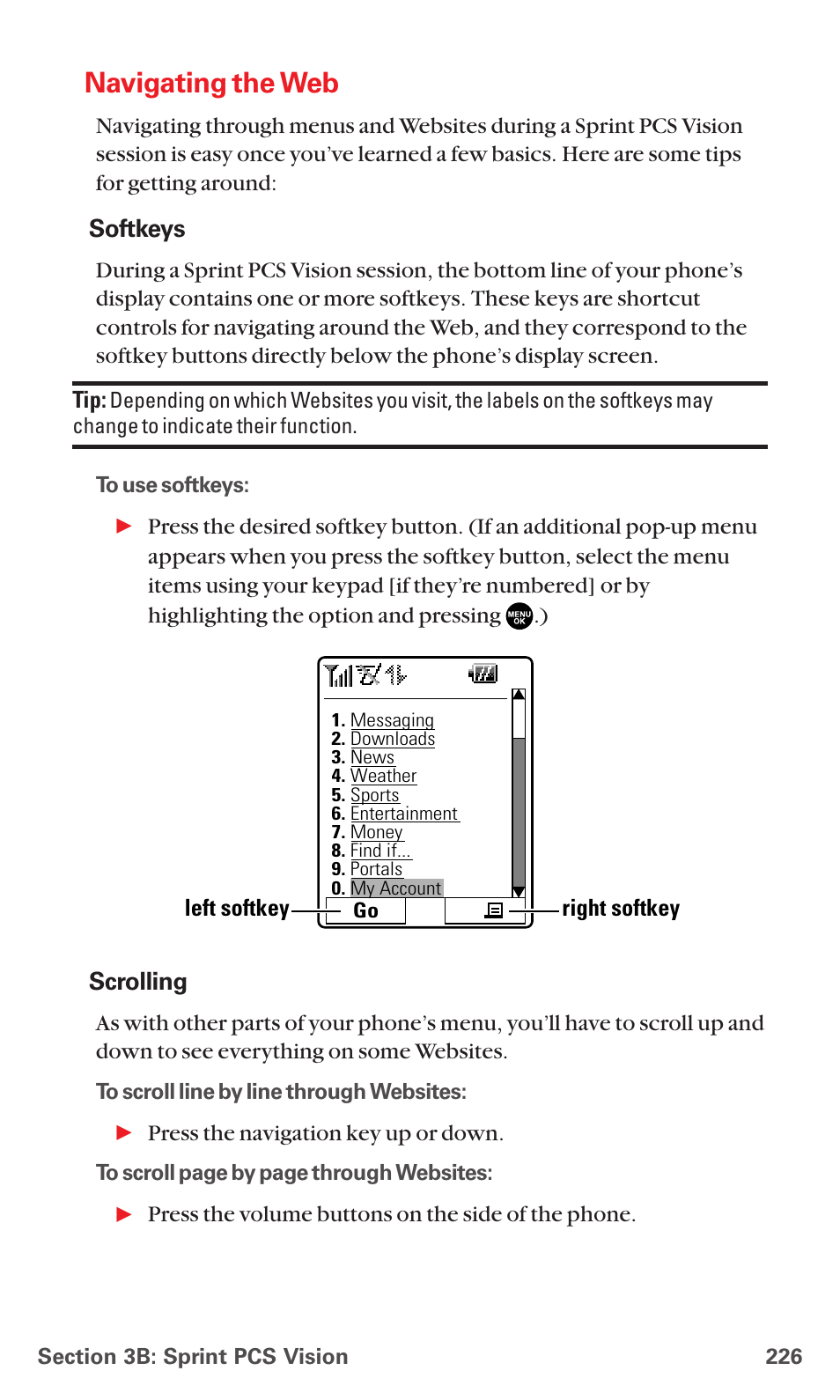 Navigating the web | Sanyo MM-7400 User Manual | Page 239 / 326