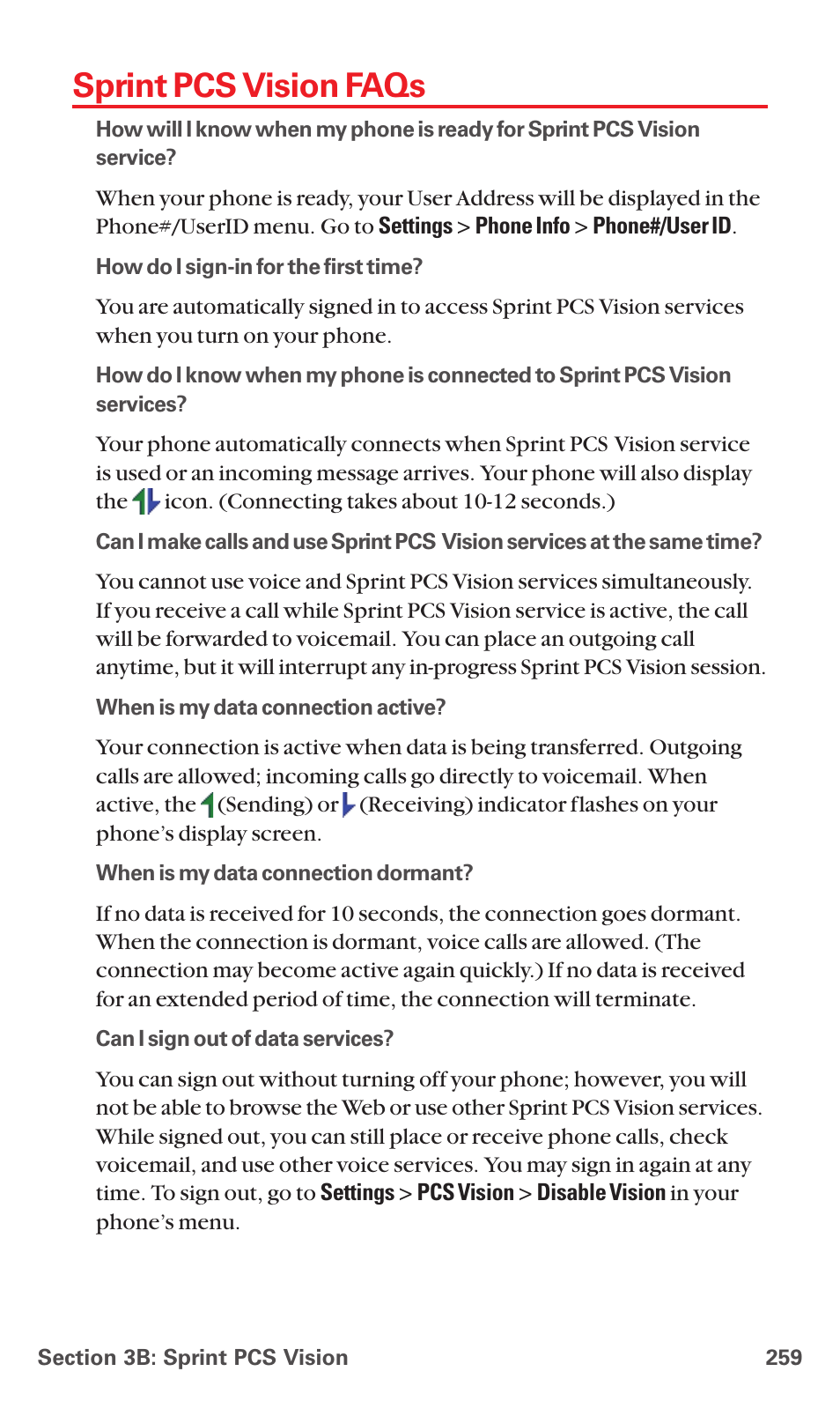 Sprint pcs vision faqs | Sanyo MM-7400 User Manual | Page 272 / 326