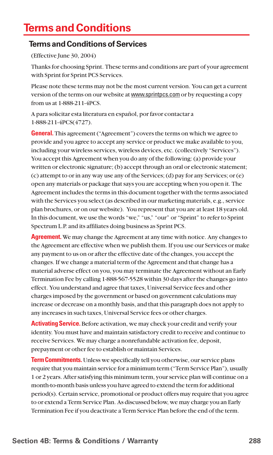 Terms and conditions, Terms and conditions of services | Sanyo MM-7400 User Manual | Page 301 / 326