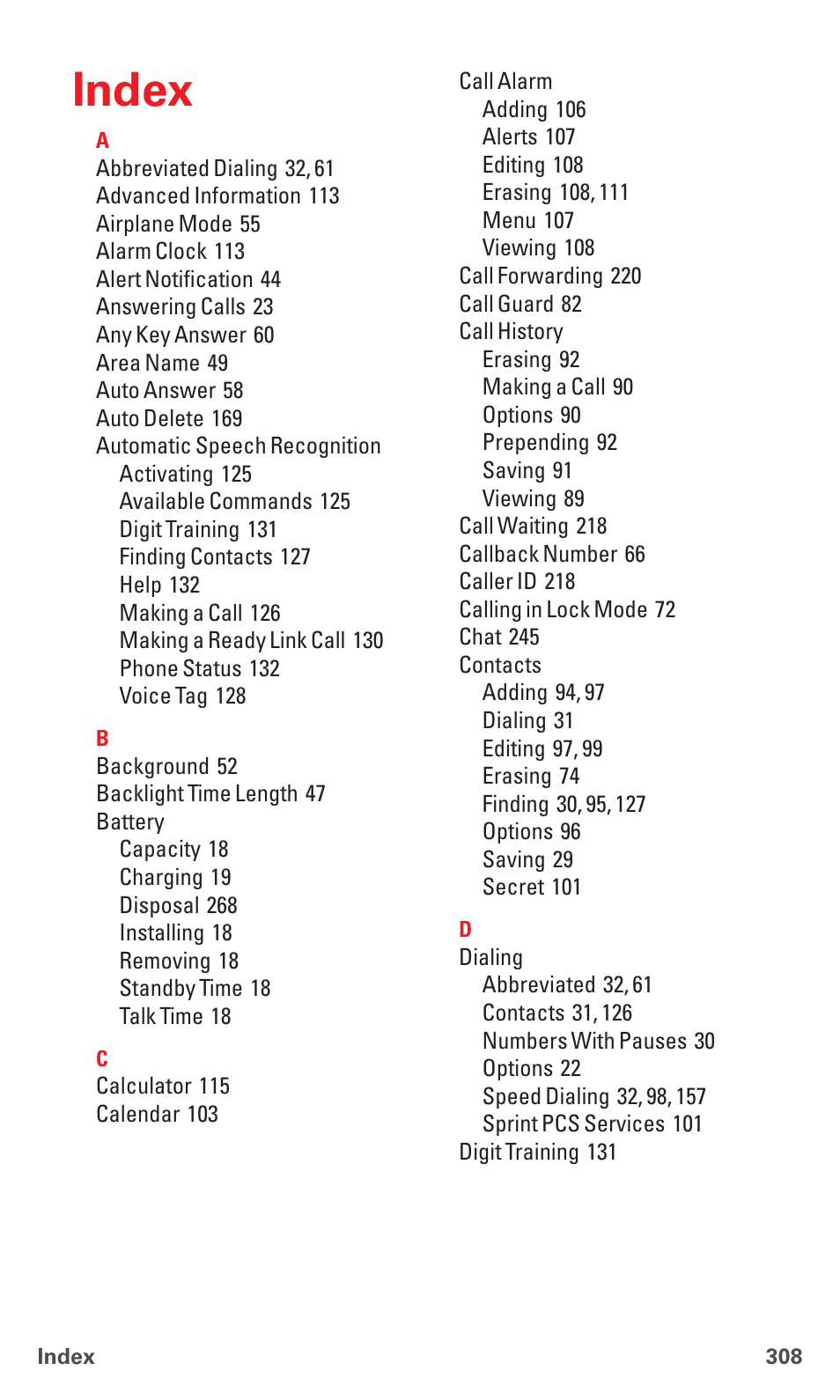 Index | Sanyo MM-7400 User Manual | Page 321 / 326