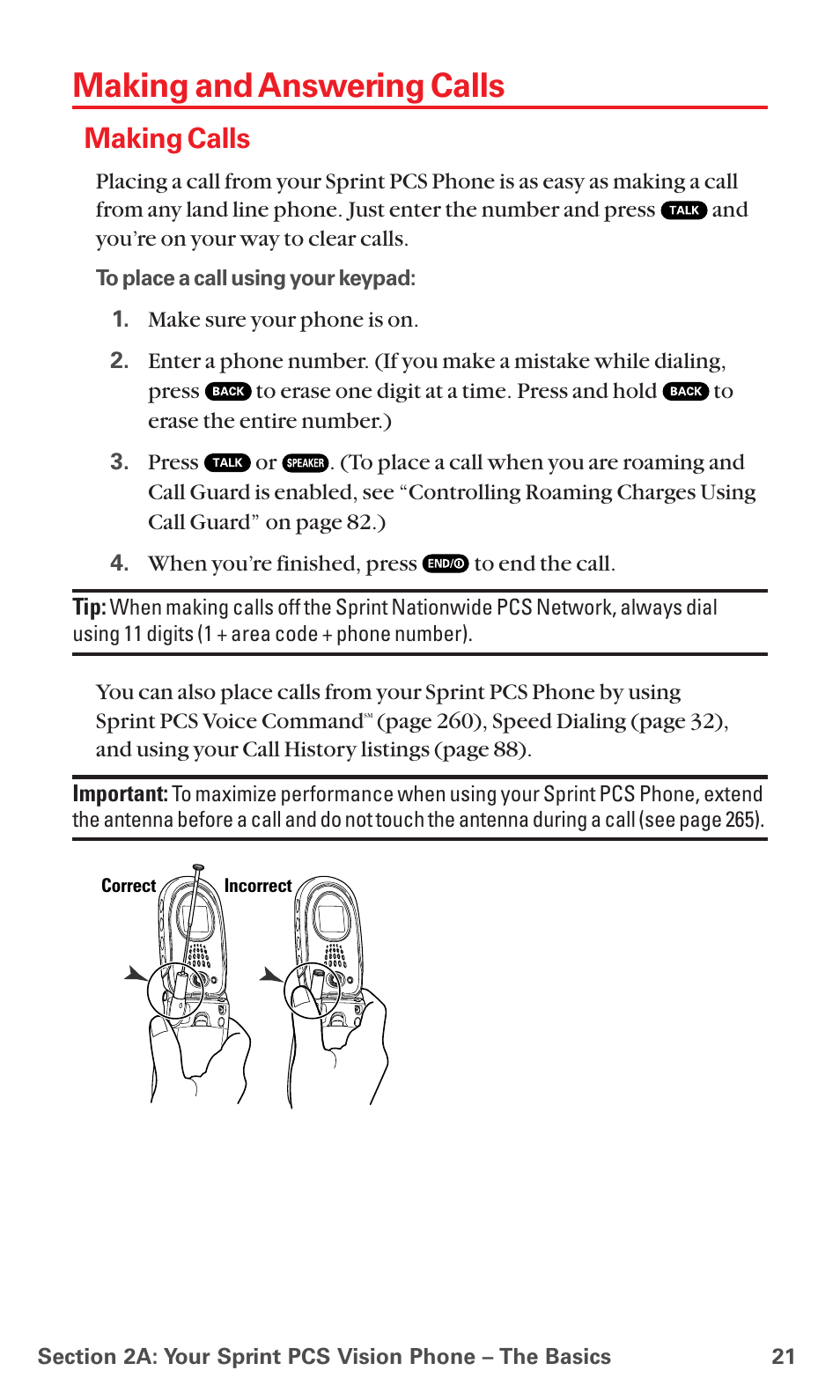 Making and answering calls, Making calls | Sanyo MM-7400 User Manual | Page 34 / 326