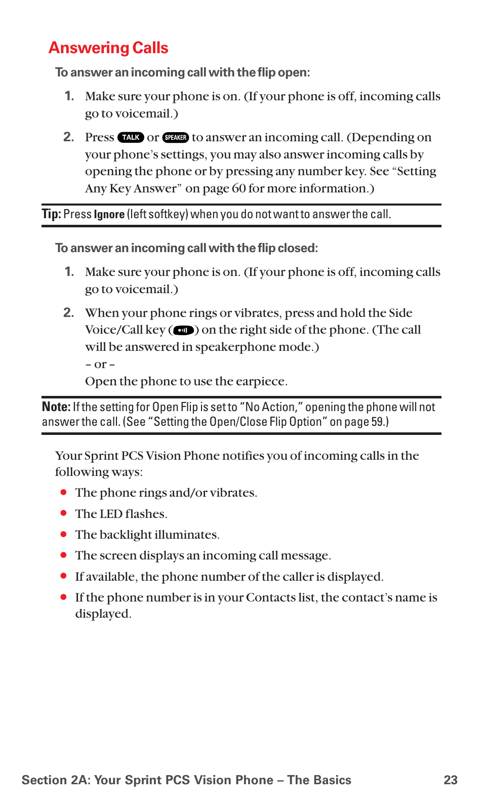 Answering calls | Sanyo MM-7400 User Manual | Page 36 / 326