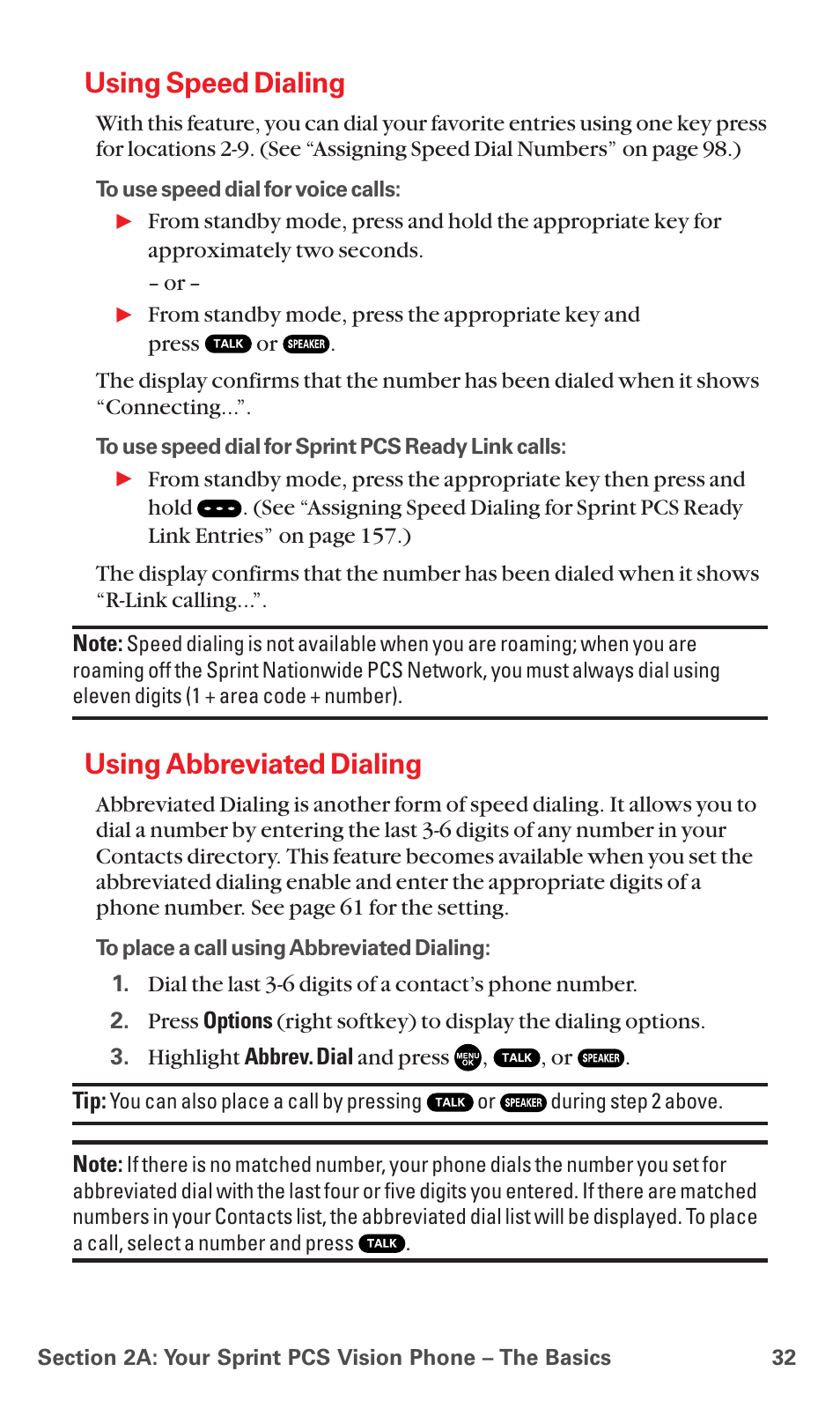 Using speed dialing, Using abbreviated dialing | Sanyo MM-7400 User Manual | Page 45 / 326
