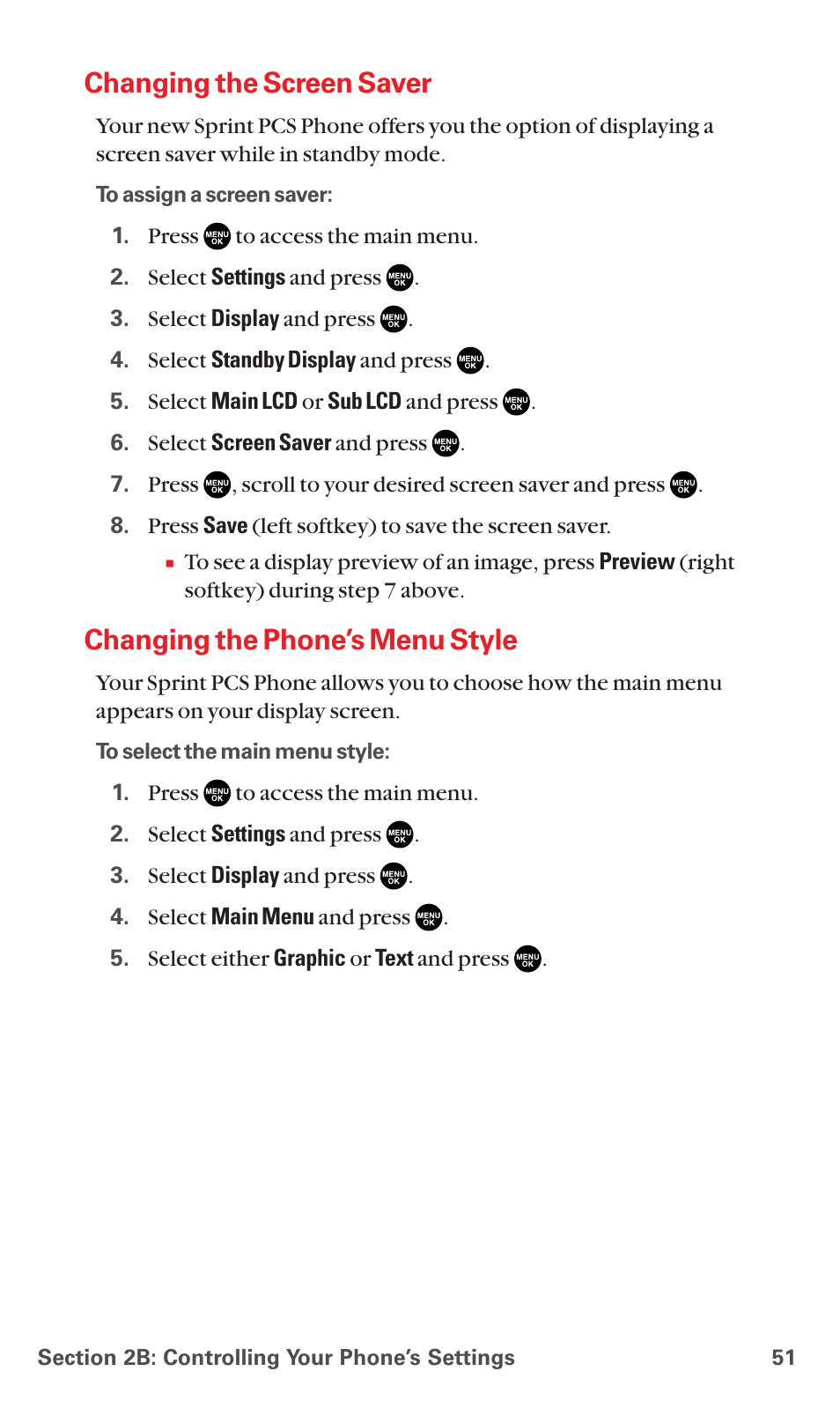 Changing the screen saver, Changing the phone’s menu style | Sanyo MM-7400 User Manual | Page 64 / 326