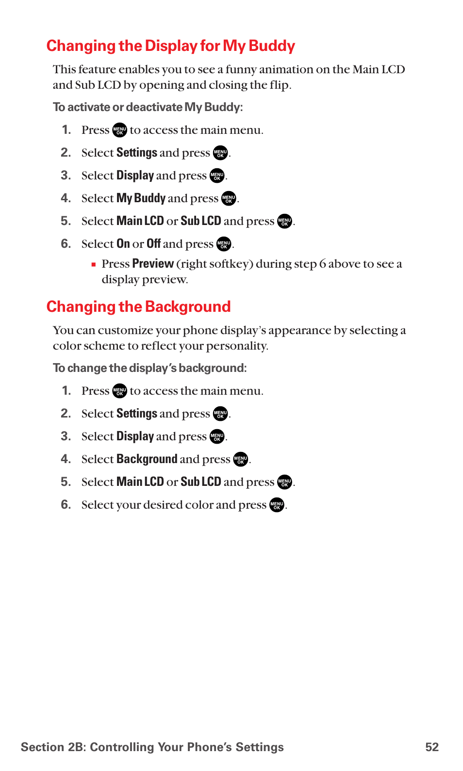 Changing the display for my buddy, Changing the background | Sanyo MM-7400 User Manual | Page 65 / 326