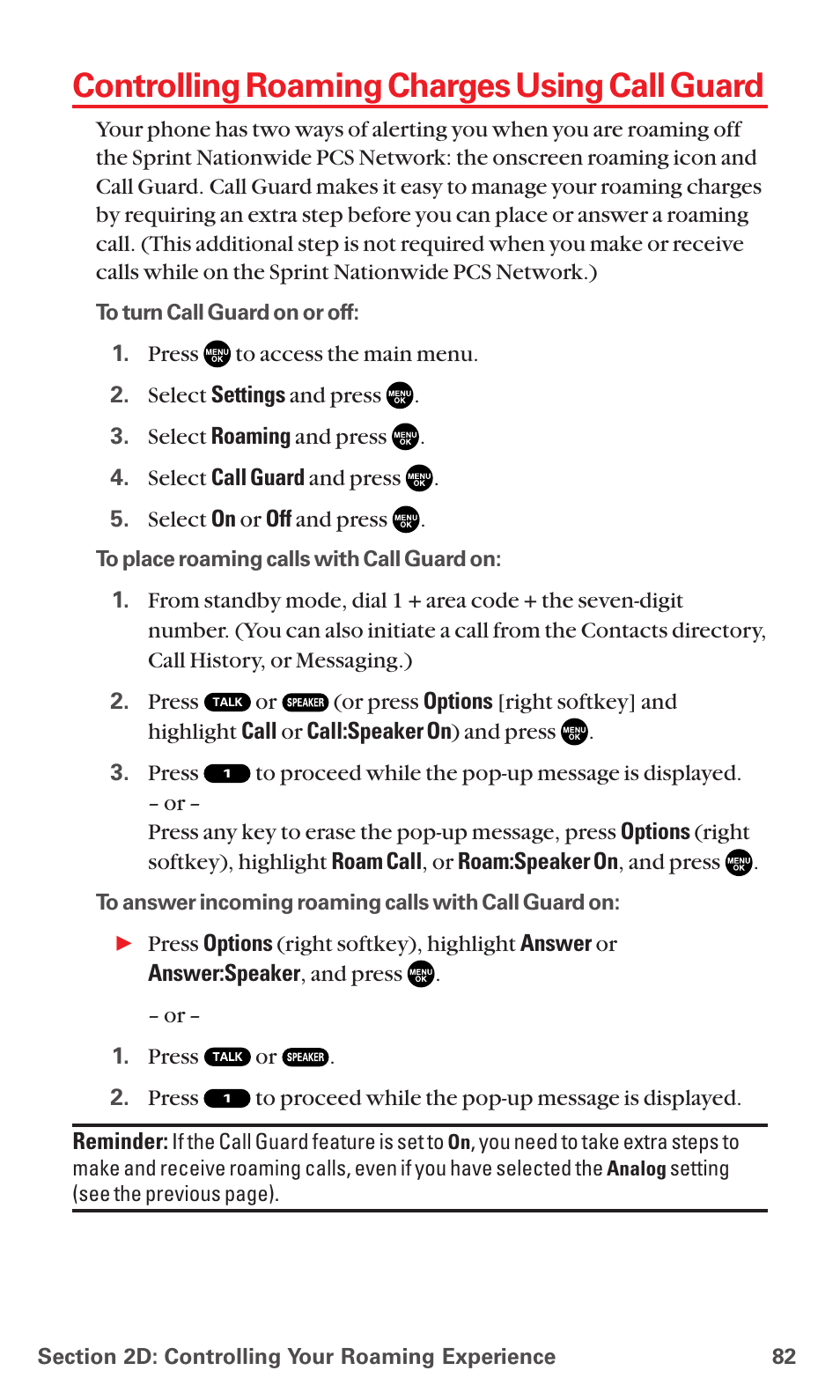 Controlling roaming charges using call guard | Sanyo MM-7400 User Manual | Page 95 / 326