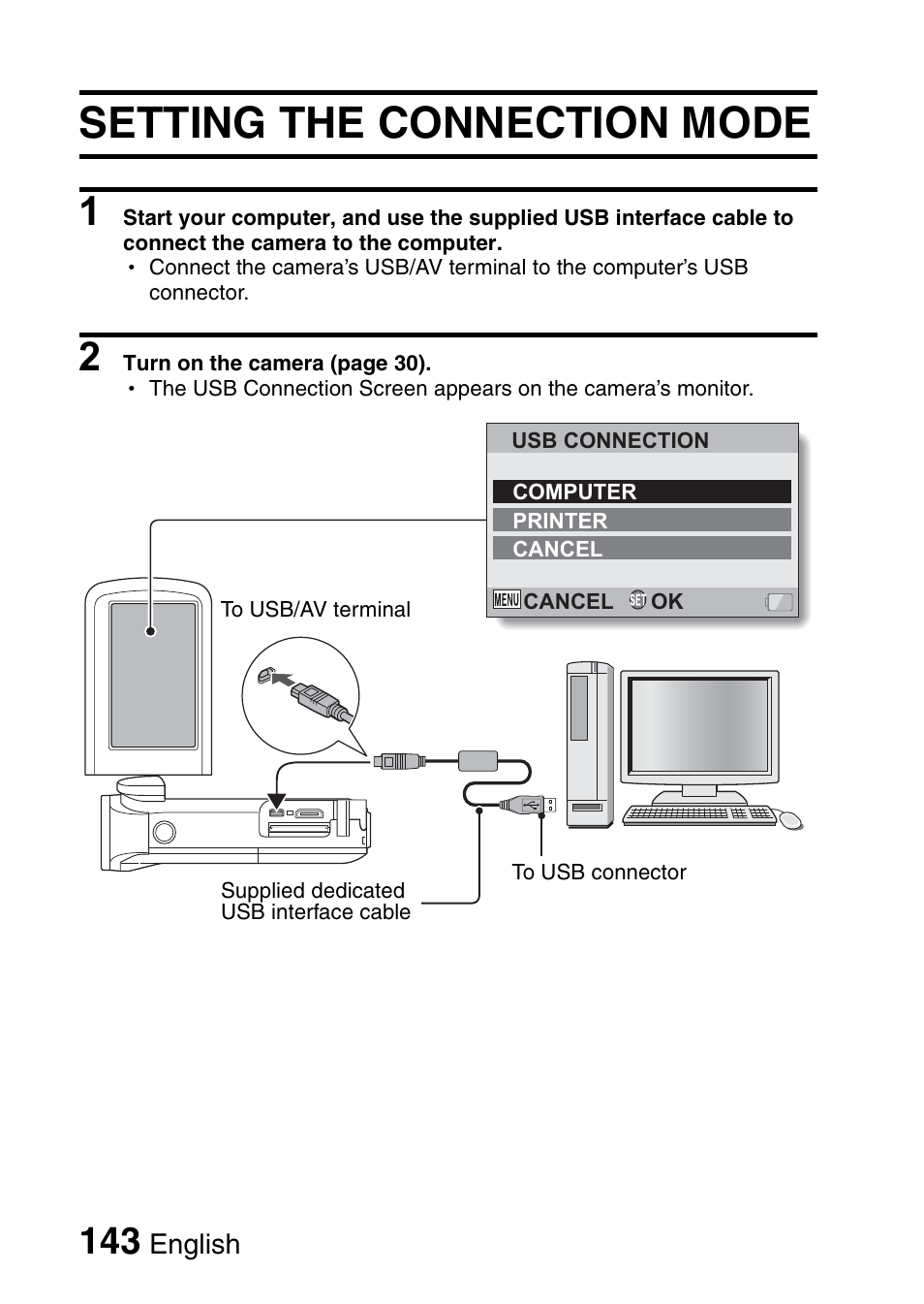 Setting the connection mode | Sanyo XACTI VPC-GH3GX User Manual | Page 152 / 204