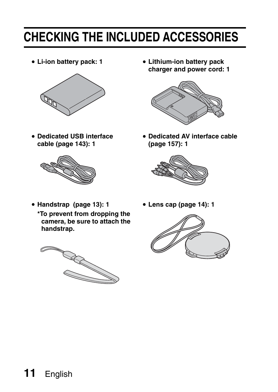 Checking the included accessories, English | Sanyo XACTI VPC-GH3GX User Manual | Page 20 / 204