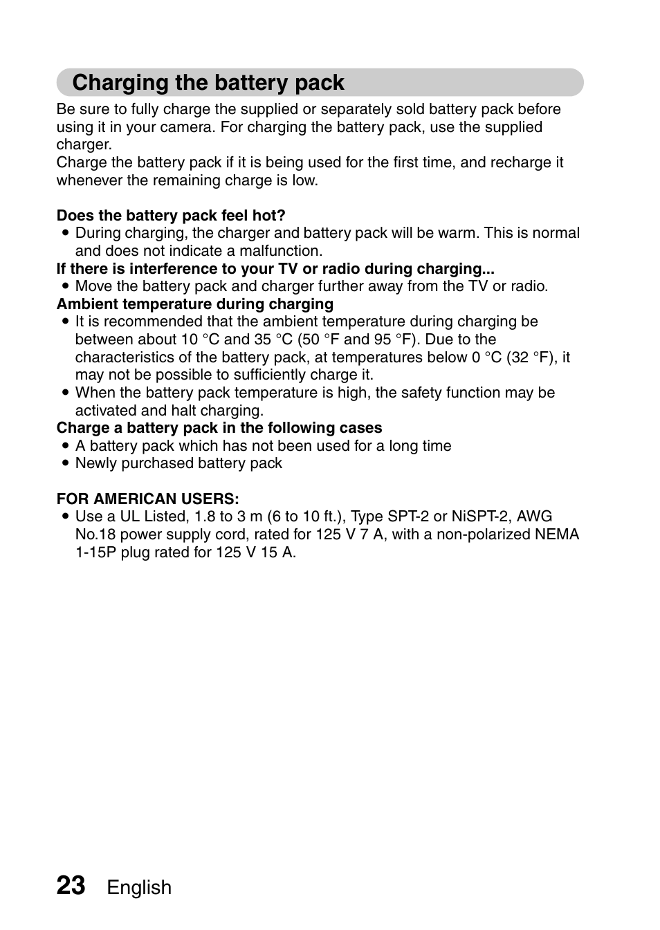 Charging the battery pack, English | Sanyo XACTI VPC-GH3GX User Manual | Page 32 / 204