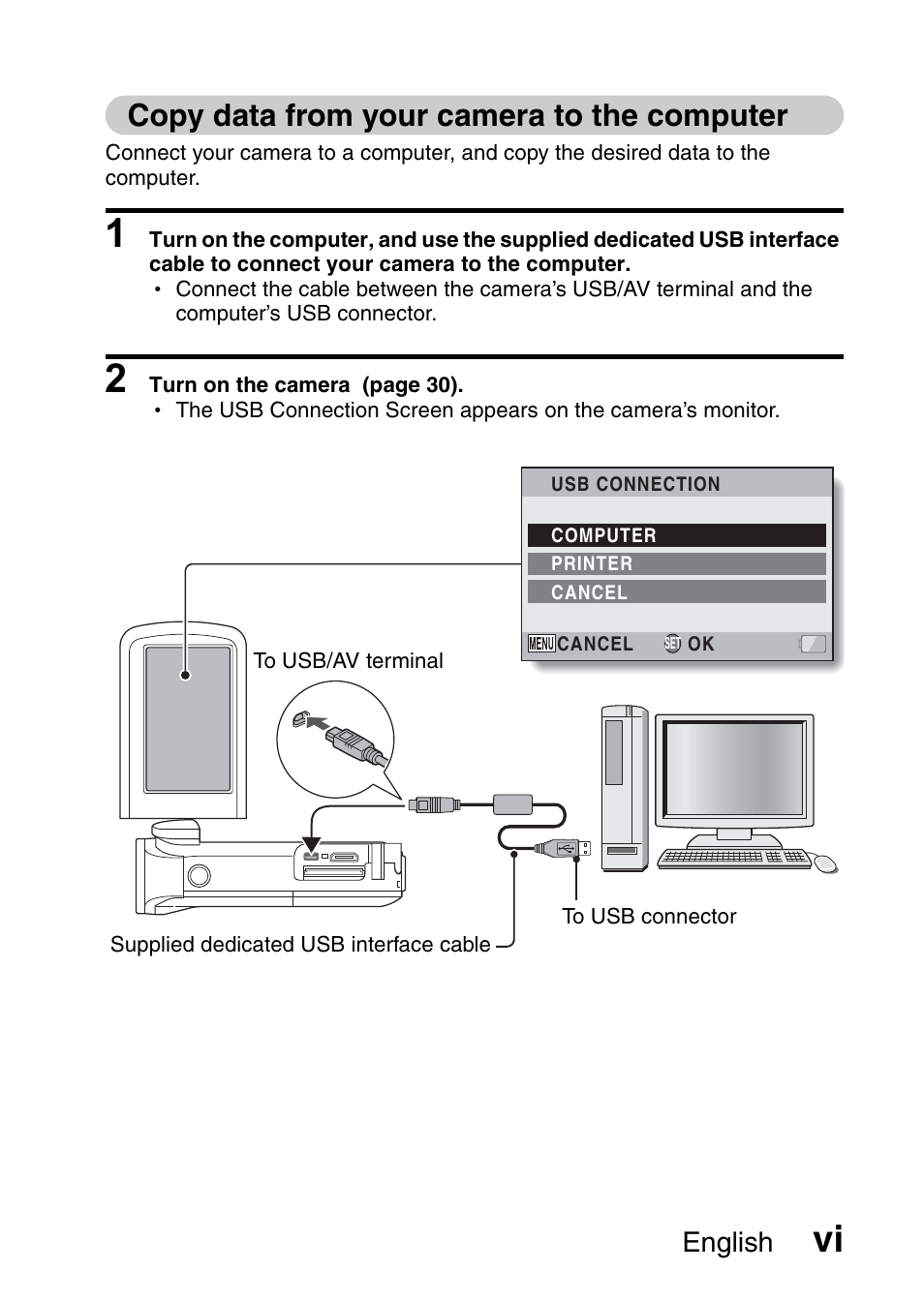 Copy data from your camera to the computer, English | Sanyo XACTI VPC-GH3GX User Manual | Page 7 / 204