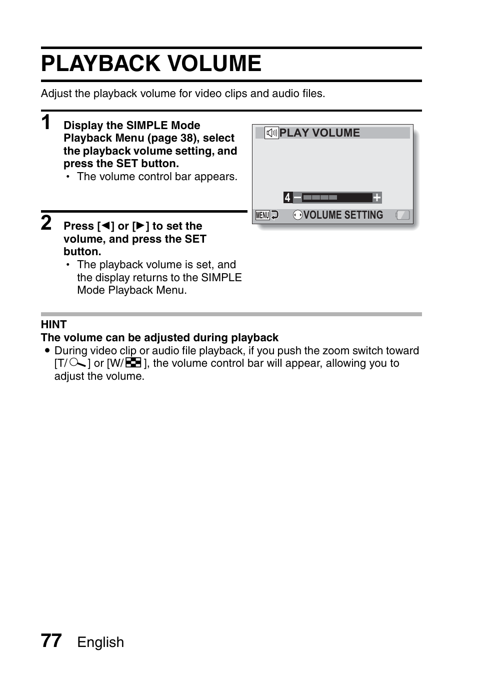 Playback volume | Sanyo XACTI VPC-GH3GX User Manual | Page 86 / 204