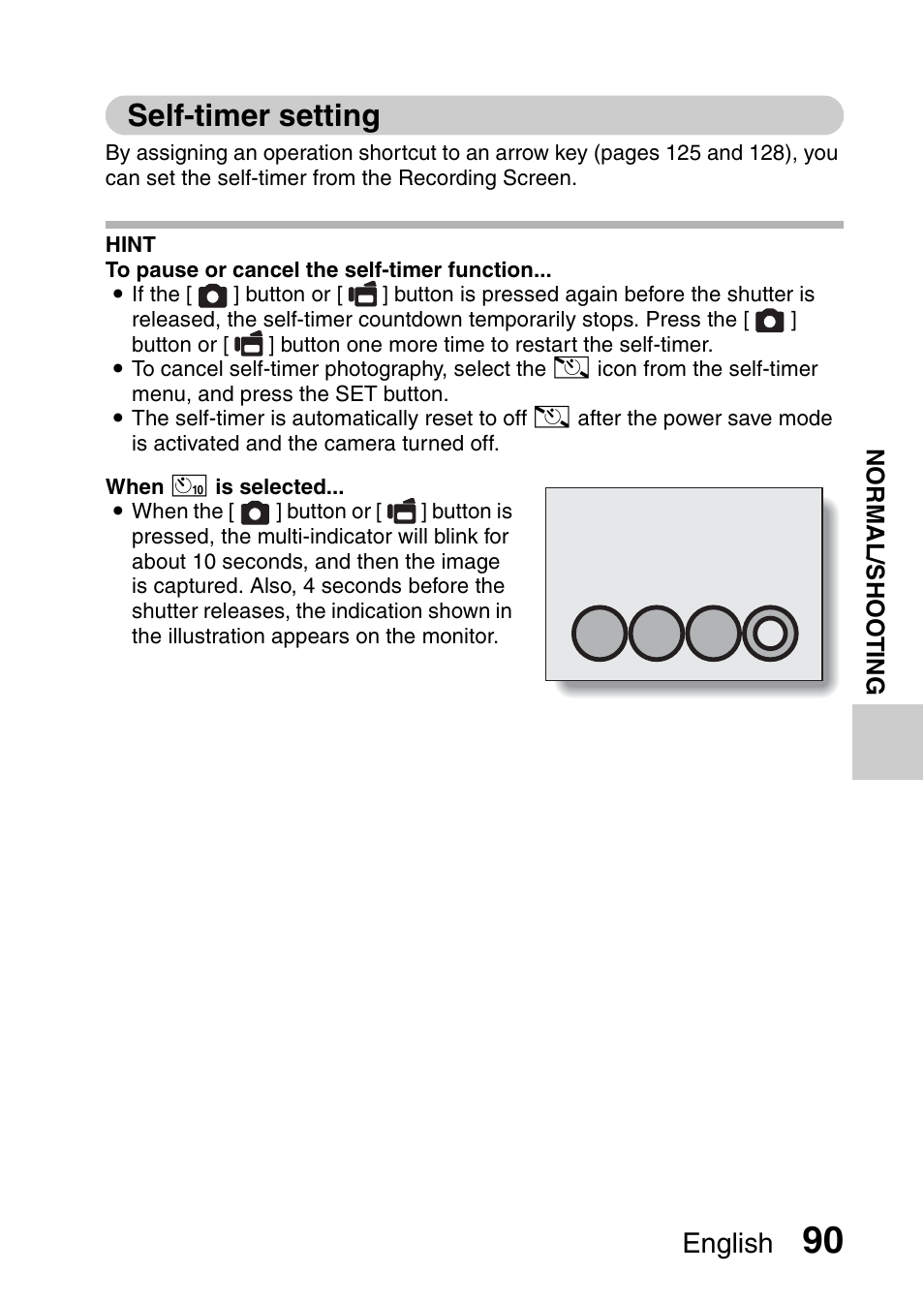 Self-timer setting, English | Sanyo XACTI VPC-GH3GX User Manual | Page 99 / 204