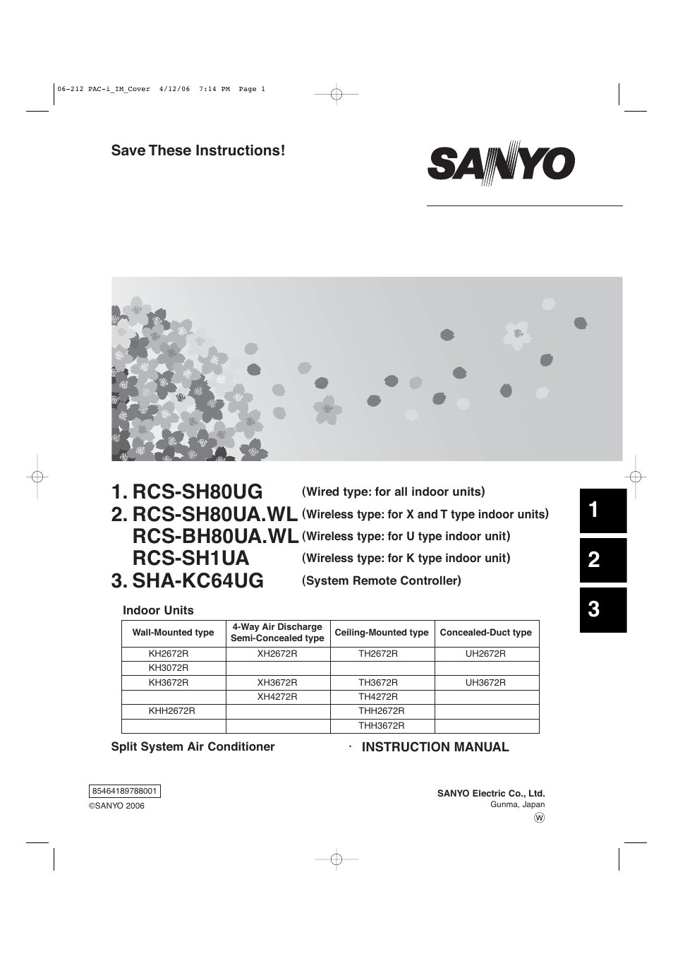 Sanyo KH2672R User Manual | 48 pages