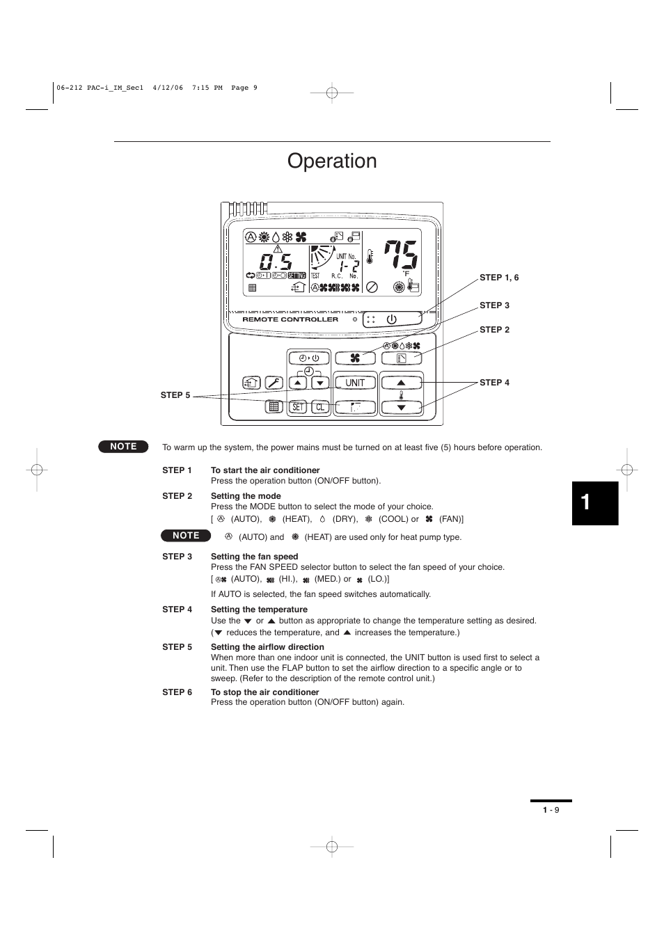Operation | Sanyo KH2672R User Manual | Page 10 / 48