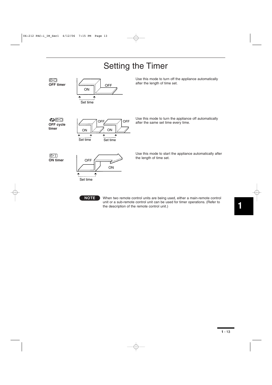 Setting the timer | Sanyo KH2672R User Manual | Page 14 / 48