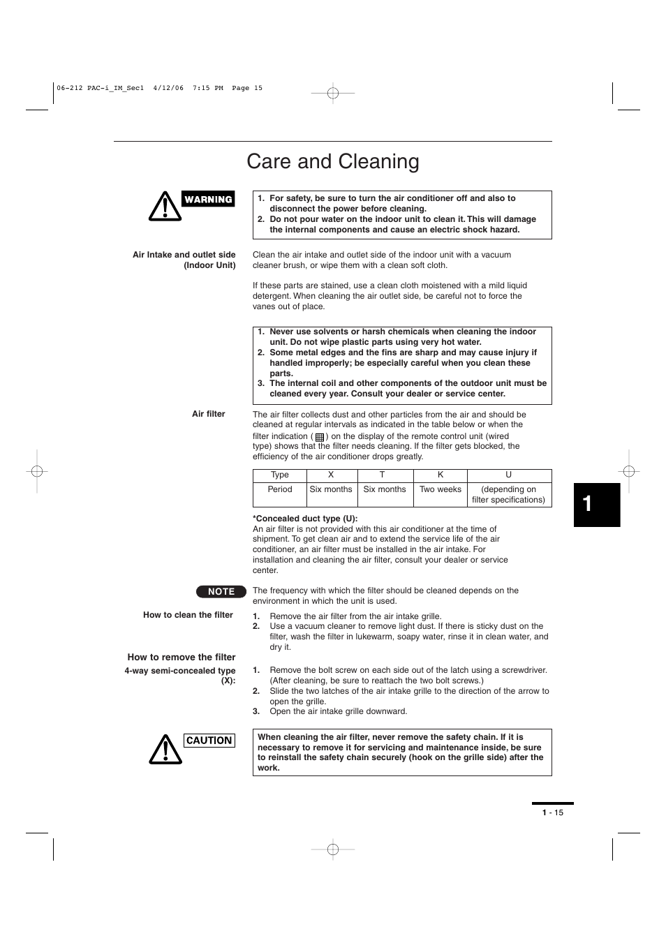 Care and cleaning | Sanyo KH2672R User Manual | Page 16 / 48