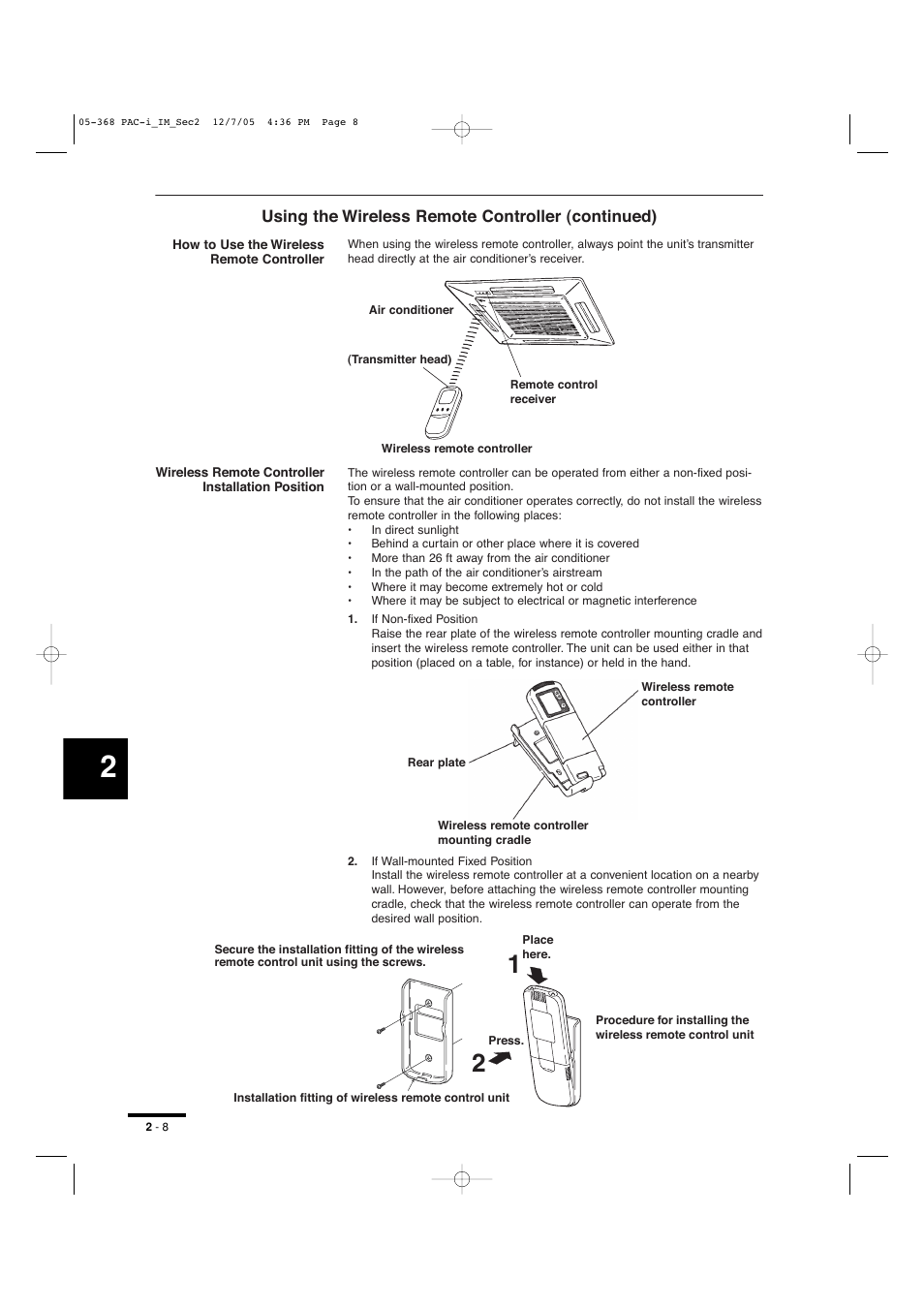 Using the wireless remote controller (continued) | Sanyo KH2672R User Manual | Page 26 / 48