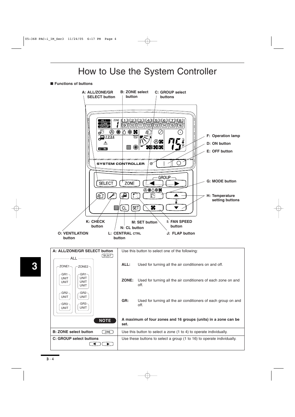 How to use the system controller | Sanyo KH2672R User Manual | Page 40 / 48