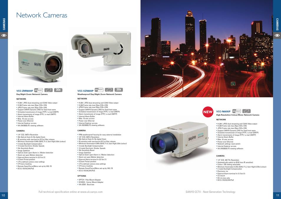 Network cameras | Sanyo VCC-ZM500P User Manual | Page 6 / 19