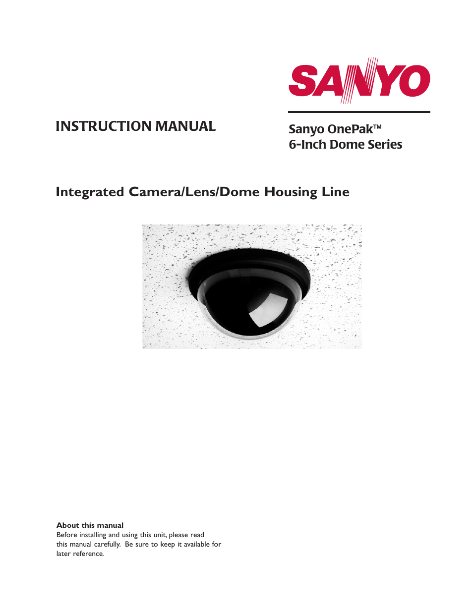 Sanyo Security Camera User Manual | 8 pages