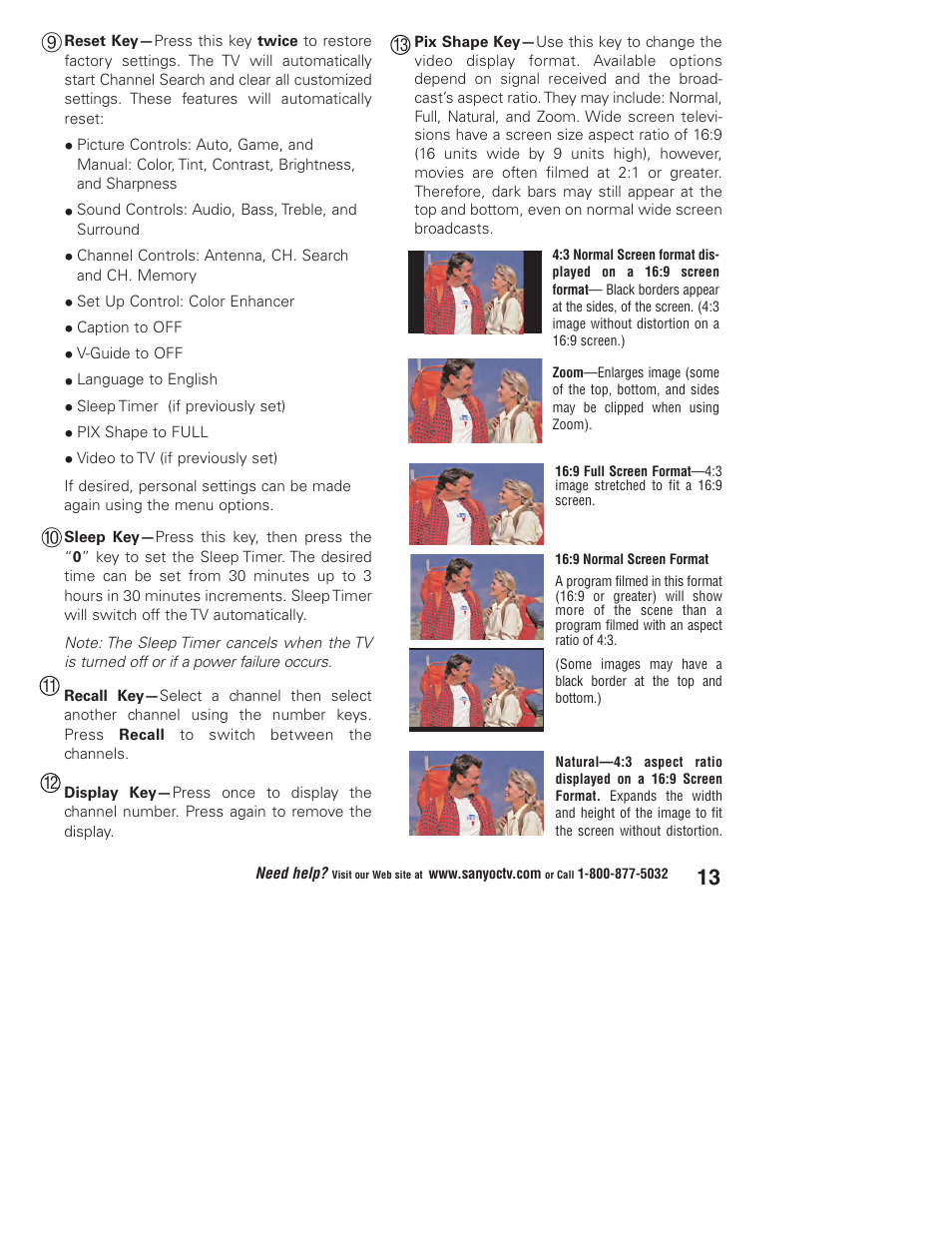 Sanyo DP23845 User Manual | Page 13 / 67