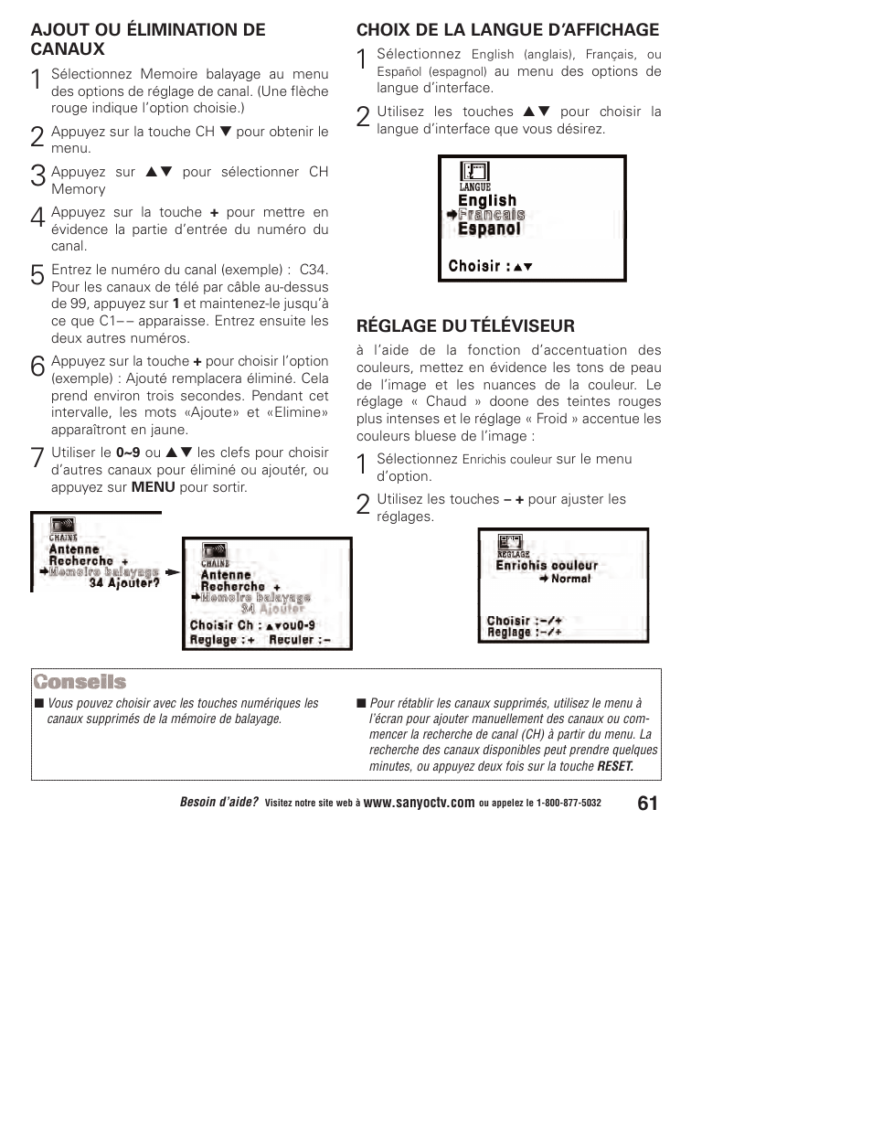 Sanyo DP23845 User Manual | Page 61 / 67