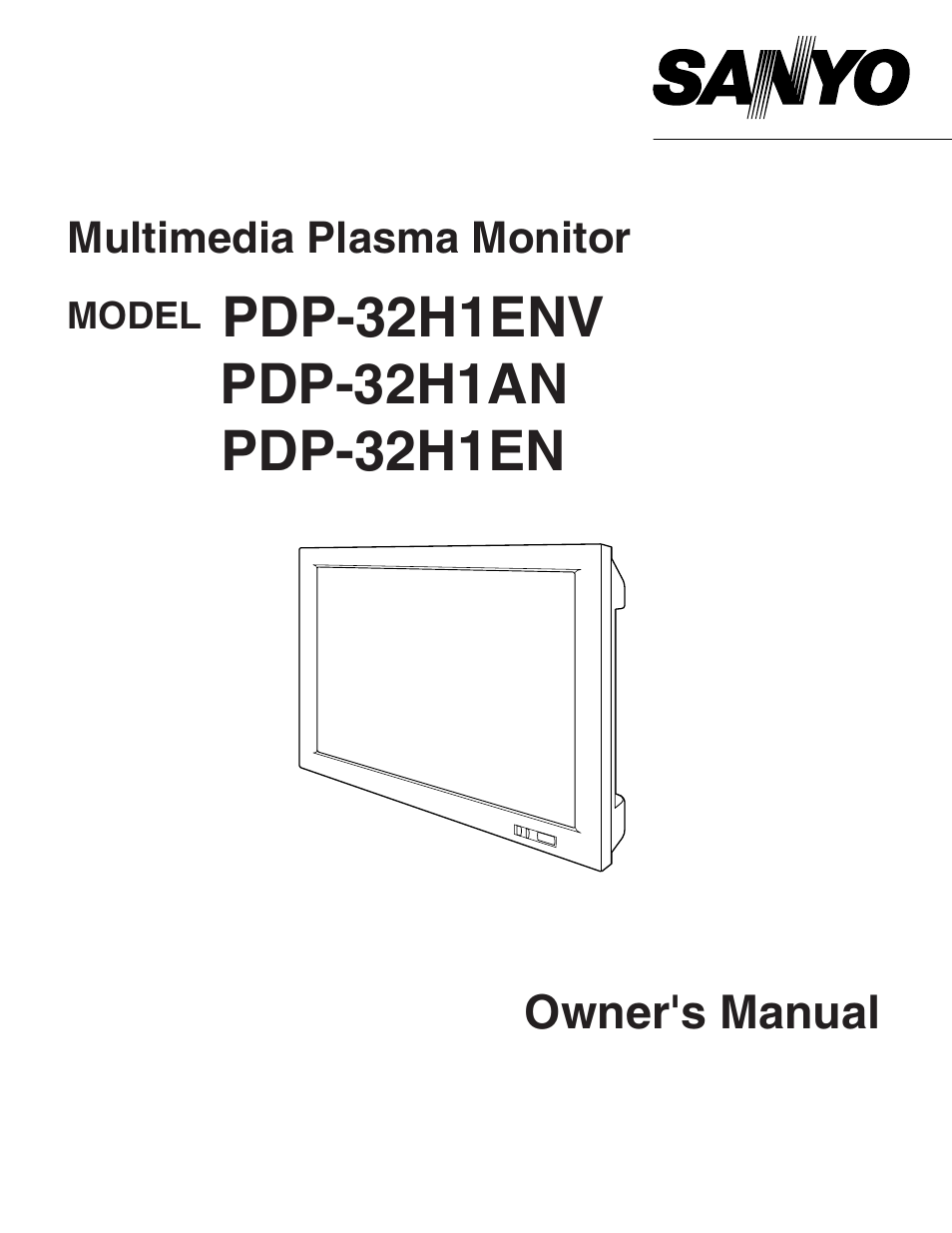 Sanyo PDP-32H1EN User Manual | 44 pages