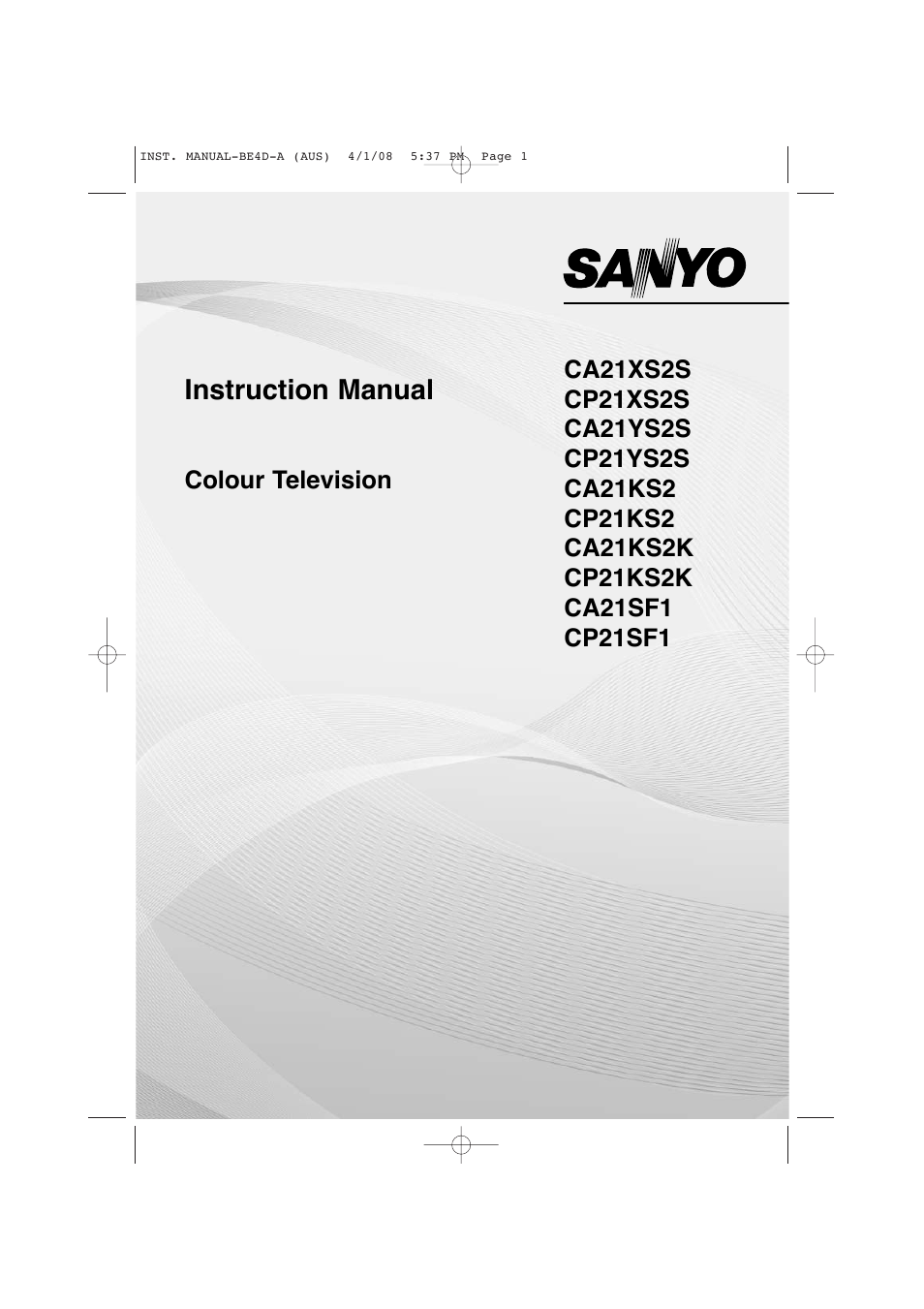 Sanyo CA21XS2S User Manual | 20 pages