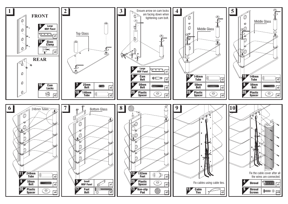 Rear front | Sanyo JF005 User Manual | Page 6 / 9