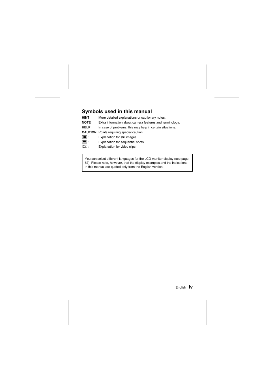 Symbols used in this manual | Sanyo VPC-R1E User Manual | Page 5 / 87