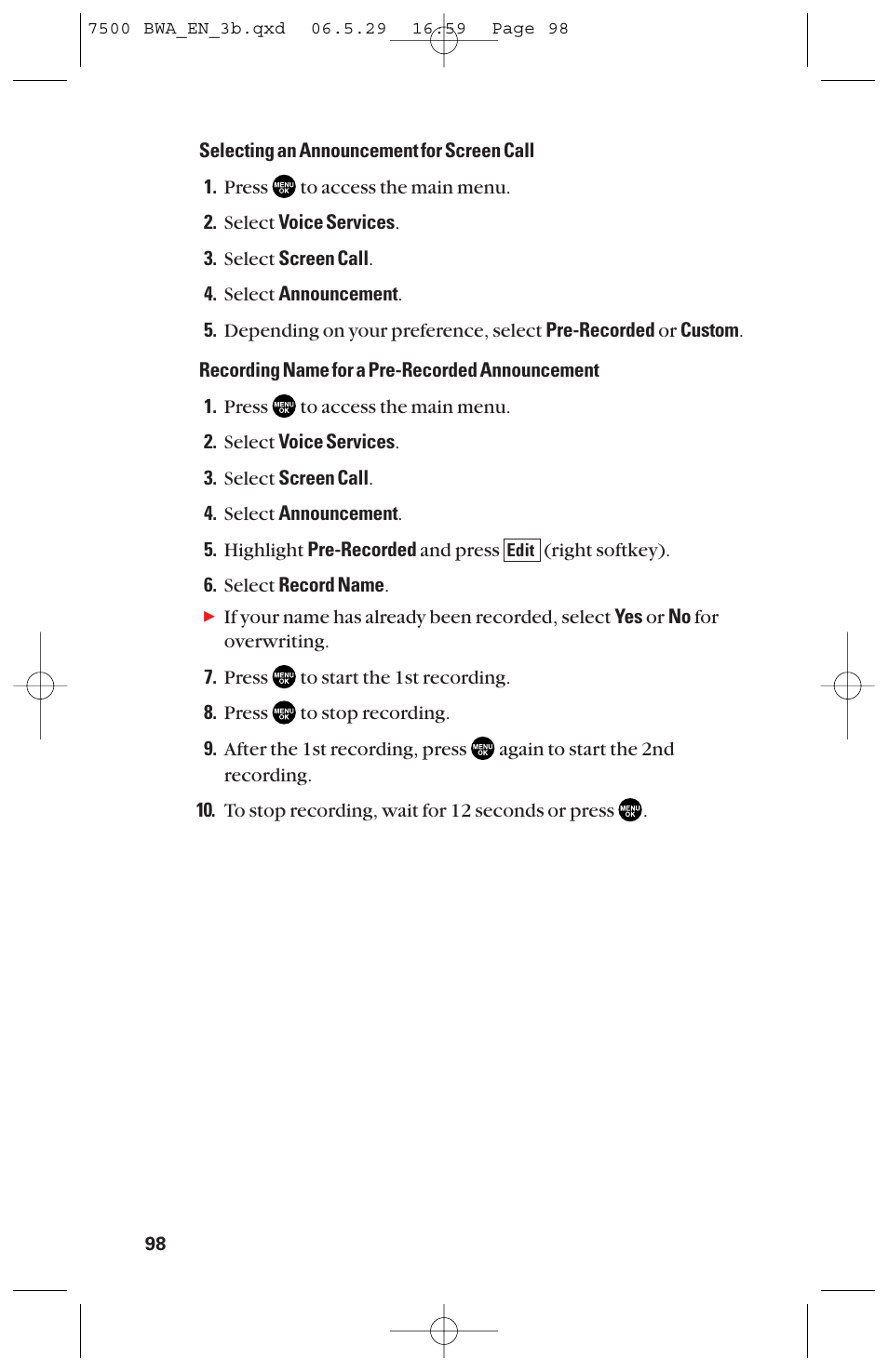 Sanyo scp 7500 User Manual | Page 106 / 173