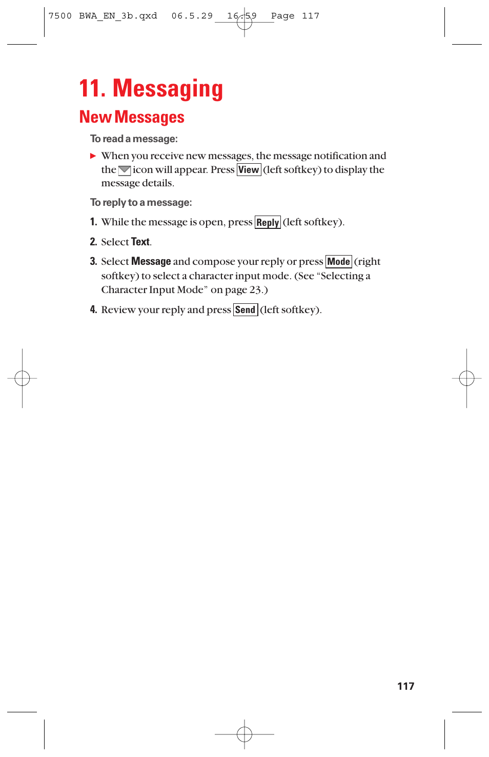 Messaging, New messages | Sanyo scp 7500 User Manual | Page 125 / 173