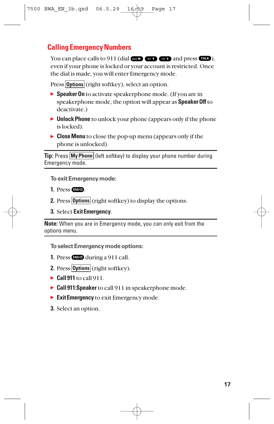 Calling emergency numbers | Sanyo scp 7500 User Manual | Page 25 / 173