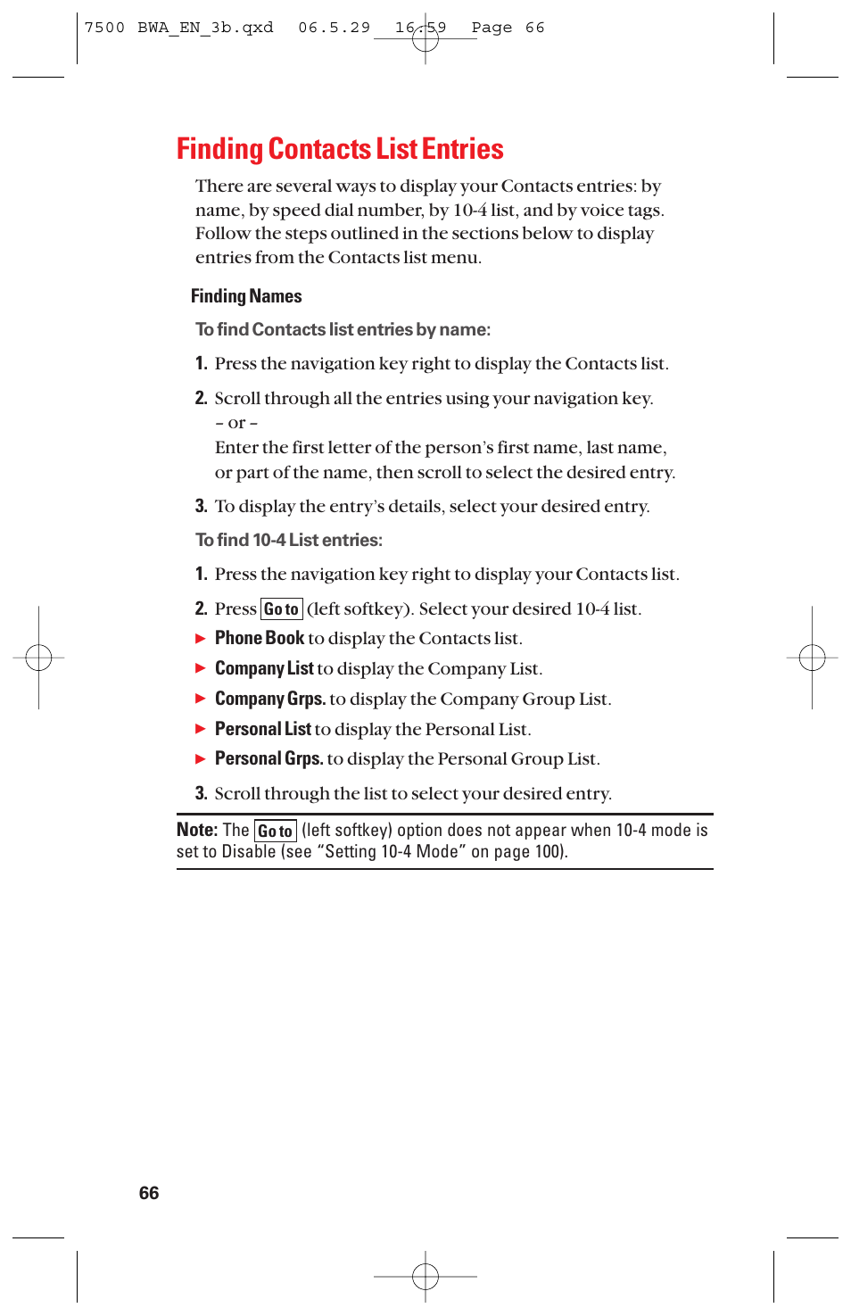 Finding contacts list entries | Sanyo scp 7500 User Manual | Page 74 / 173
