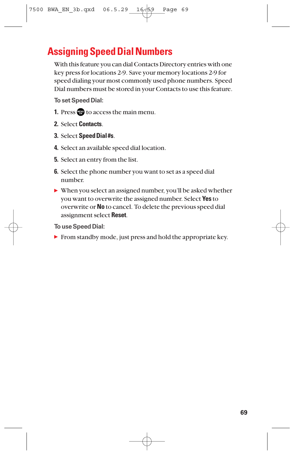 Assigning speed dial numbers | Sanyo scp 7500 User Manual | Page 77 / 173